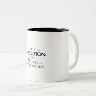 Tasse 2 Couleurs Plus de routes à l'horizon Typographie directionne