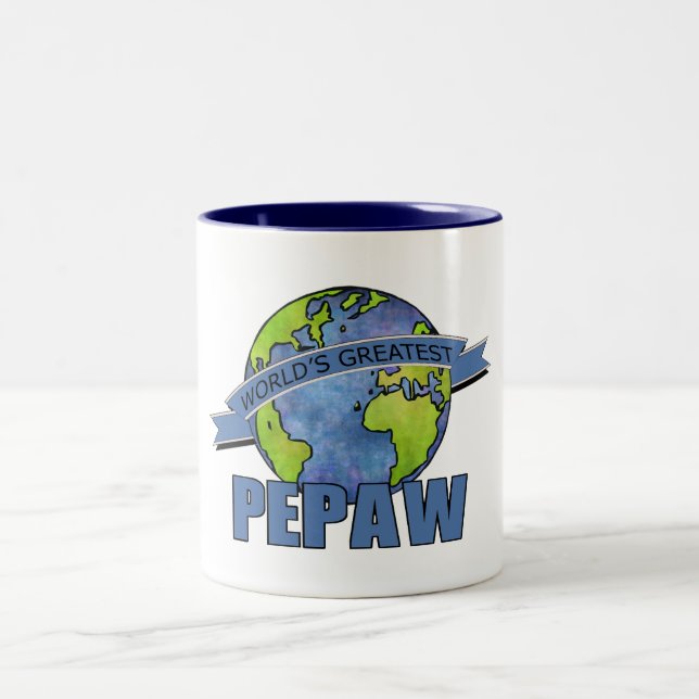 Tasse 2 Couleurs Plus grand Pepaw du monde (Centre)