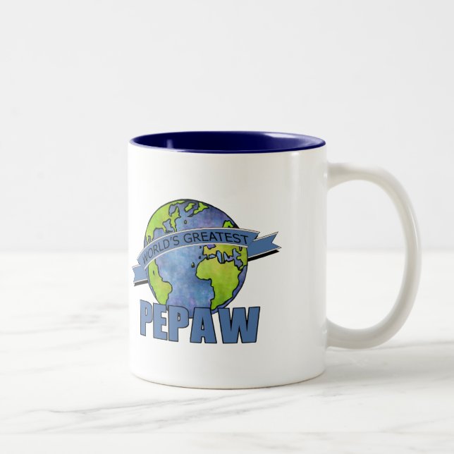 Tasse 2 Couleurs Plus grand Pepaw du monde (Droit)