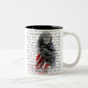Tasse 2 Couleurs Poème d'épouse d'armée