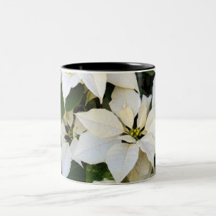 Tasse 2 Couleurs Poinsettias blanches