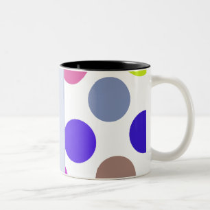 Tasse 2 Couleurs Points Bleus Et Brown