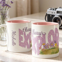 Points violets pourpres avec jardin aquarelle