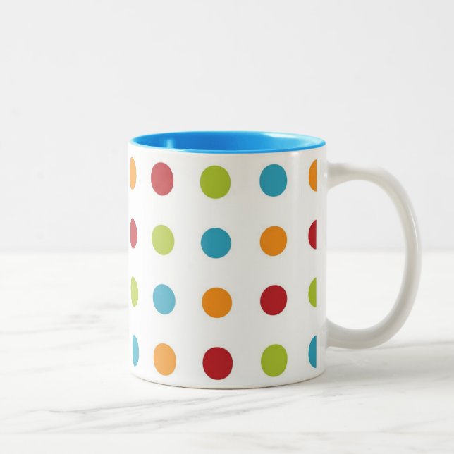 Tasse 2 Couleurs Pois (Droit)