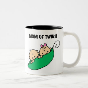 Tasse 2 Couleurs Pois dans une maman de cosse des jumeaux