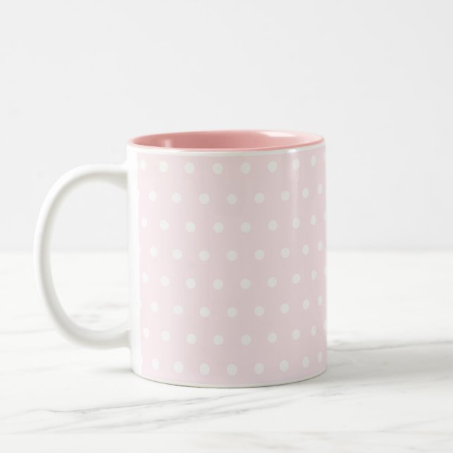 Tasse 2 Couleurs Pois rose (Gauche)