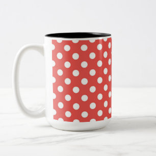 Tasse 2 Couleurs Pois rouges et blancs