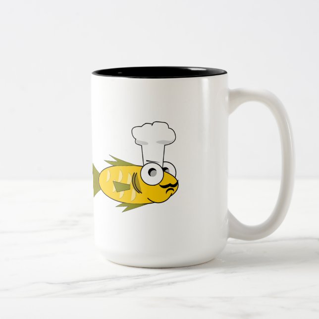 Tasse 2 Couleurs Poissons et Chic. (Droit)
