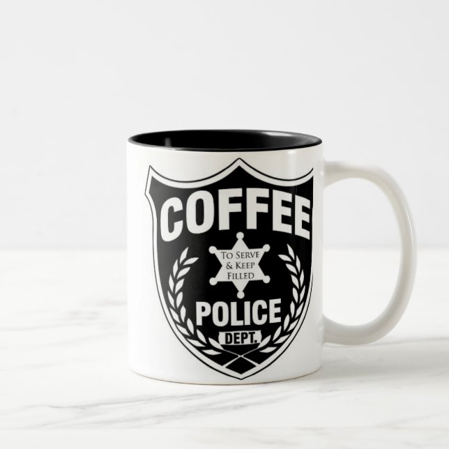 Tasse 2 Couleurs Police de café (Droit)