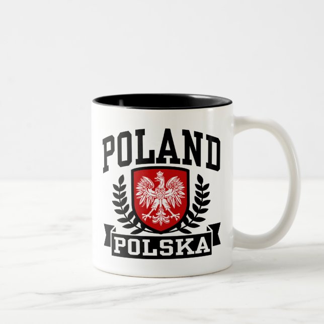 Tasse 2 Couleurs Pologne Polska (Droit)