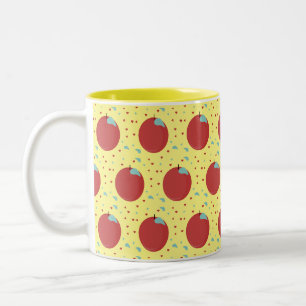 Tasse 2 Couleurs Pomme de fruits moderne Motif sucré