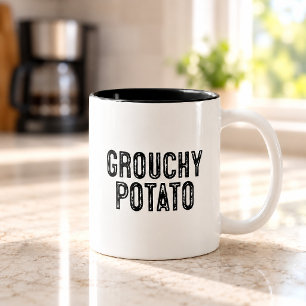 Tasse 2 Couleurs Pomme de terre grognon Citation drôle pour les ama