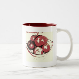 Tasse 2 Couleurs Pommes d'art pop