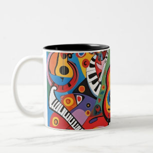 Tasse 2 Couleurs Pop art musical 001