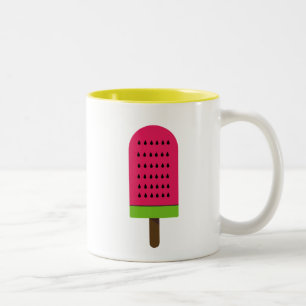 Tasse 2 Couleurs Pop Art pastèque popsicle aux fruits mignons