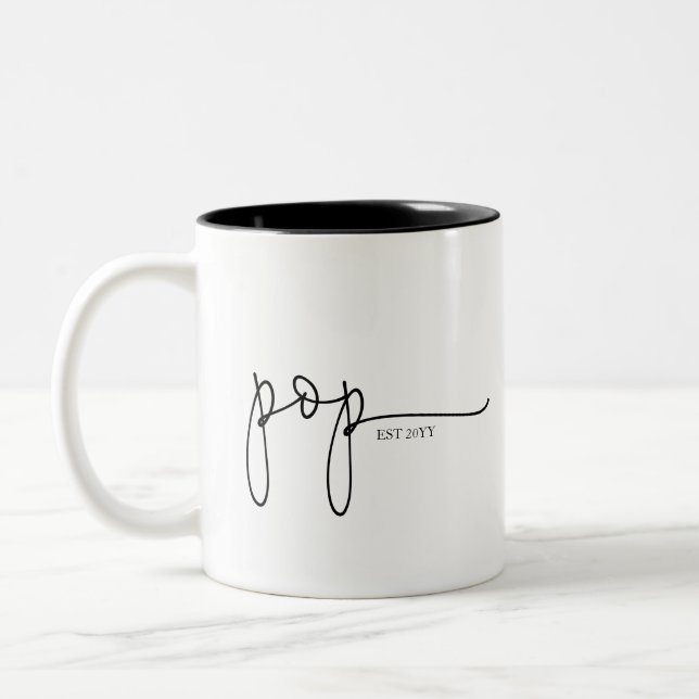 Tasse 2 Couleurs Pop établi | Cadeau grand-père (Gauche)