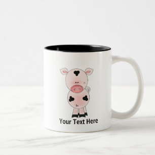 Tasse 2 Couleurs Porc de ferme (personnalisé)
