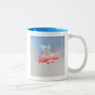 Tasse 2 Couleurs Porcelets volants