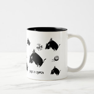 Tasse 2 Couleurs Porcs dans l'espace II