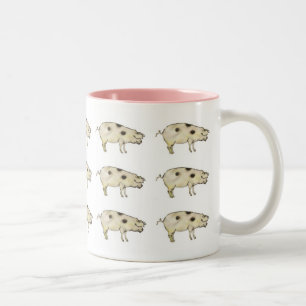 Tasse 2 Couleurs Porcs en rose