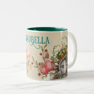 Tasse 2 Couleurs Porte de Jardin de Fée de Forêt Enchantée Vintage