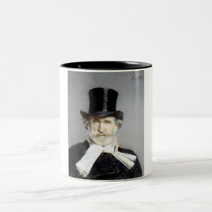 Tasse 2 Couleurs Portrait de Giuseppe Verdi, compositeur italien d'