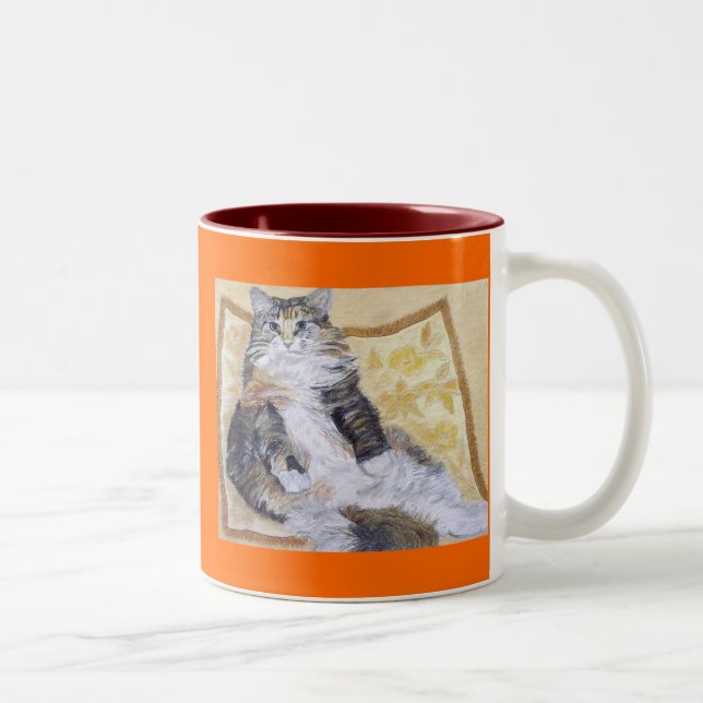 Tasse 2 Couleurs Portrait de ragondin du Maine (Droit)