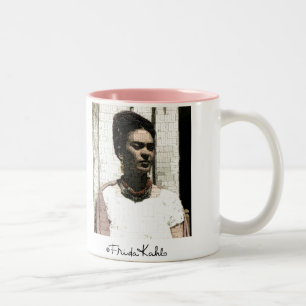 Tasse 2 Couleurs Portrait de textile de Frida Kahlo