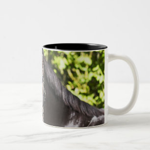 Tasse 2 Couleurs portrait du cheval brun 2
