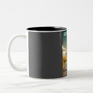 Tasse 2 Couleurs Poster de voyage Vintage minimal rétros de Québec