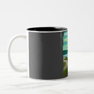 Tasse 2 Couleurs Poster touristique du parc national de Niagara Fal
