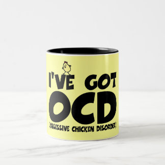 Tasse 2 Couleurs Poulet drôle d'OCD