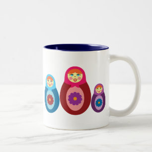 Tasse 2 Couleurs Poupées de Matryoshka
