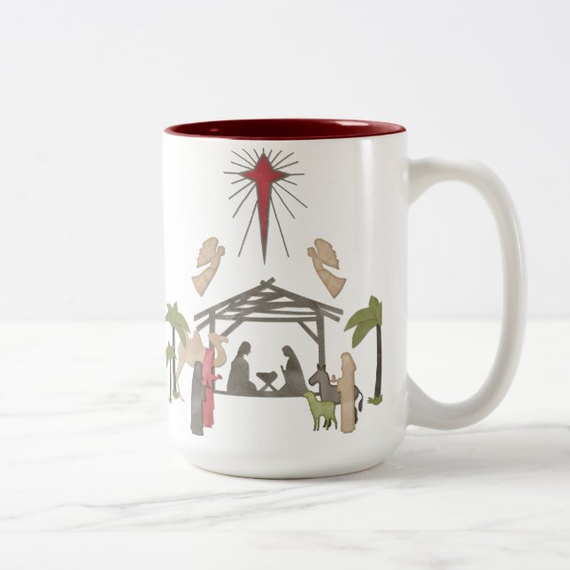 Tasse 2 Couleurs Pour Dieu ainsi aimé le monde (Droit)