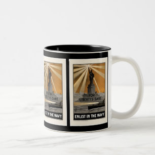 Tasse 2 Couleurs Pour le ~ du saké de la liberté enrôlez dans la