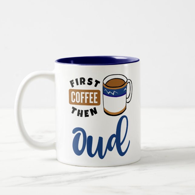 Tasse 2 Couleurs Premier Café Puis Oud Musique Amour (Gauche)