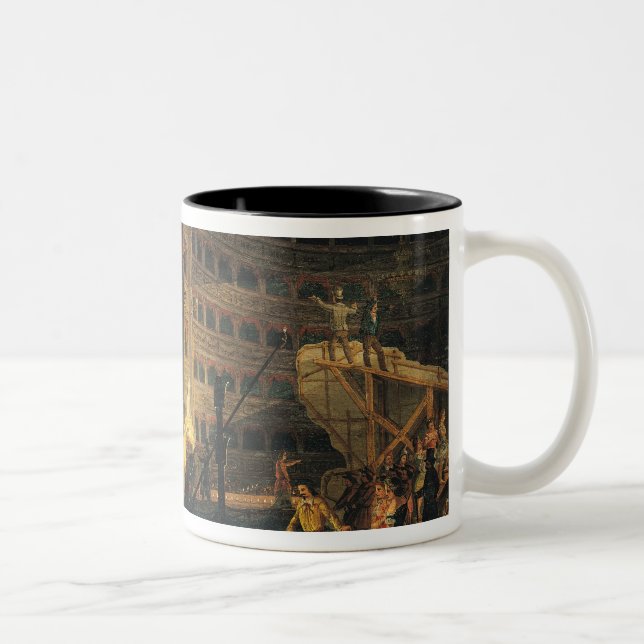 Tasse 2 Couleurs Préparation du paysage dans un théâtre (Droit)