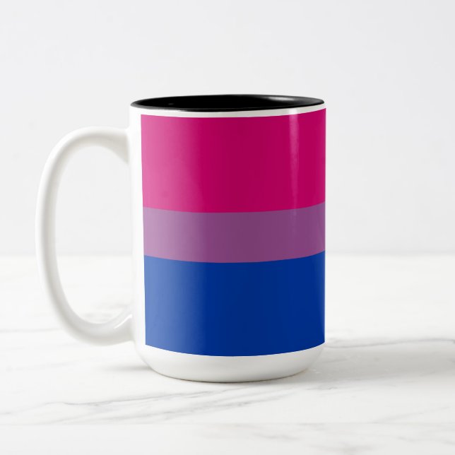 Tasse 2 Couleurs Pride bisexuelle (Bi Drapeau) (Gauche)