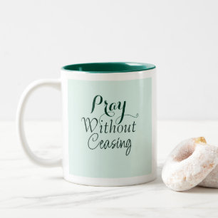 Tasse 2 Couleurs Prière Bible Verset Prière chrétienne Lumière vert