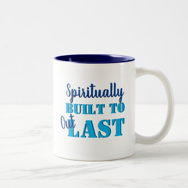 Tasse 2 Couleurs Prière chrétienne SPIRITUELLEMENT CONSTRUITE POUR  (Droit)