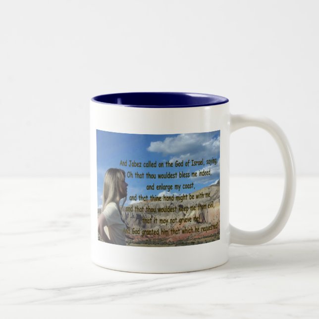 Tasse 2 Couleurs Prière de Jabez, qui est lui (Droit)