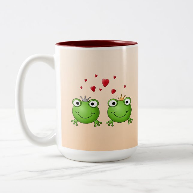 Tasse 2 Couleurs Prince de grenouille et princesse de grenouille, (Gauche)