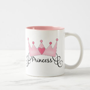 Tasse 2 Couleurs Princesse Avec Couronne - Personnalisable