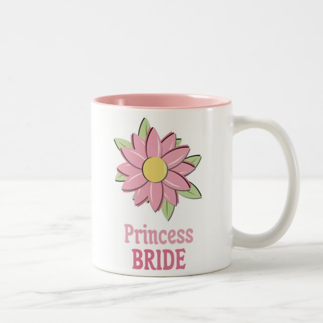 Tasse 2 Couleurs Princesse rose Bride de fleur (Droit)