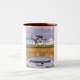 Tasse 2 Couleurs Prinsengracht,Canal Amsterdam Affiche de voyage