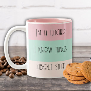 Tasse 2 Couleurs Prof amusant bloc de couleurs personnalisé 