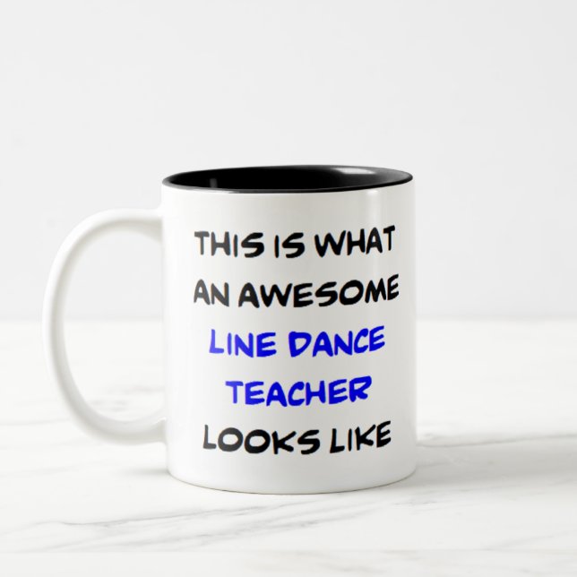Tasse 2 Couleurs professeur de danse en ligne, génial (Gauche)