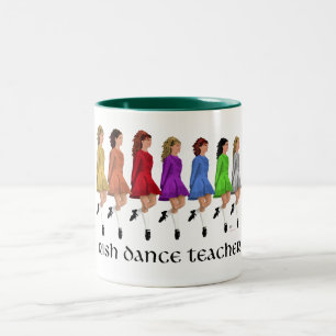 Tasse 2 Couleurs Professeur de danse step Irlandaise - Arc-en-ciel