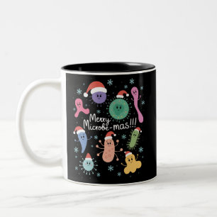 Tasse 2 Couleurs Professeur de microbiologie de Noël Microbe