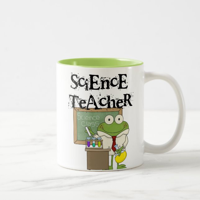 Tasse 2 Couleurs Professeur de Sciences de grenouille (Droit)